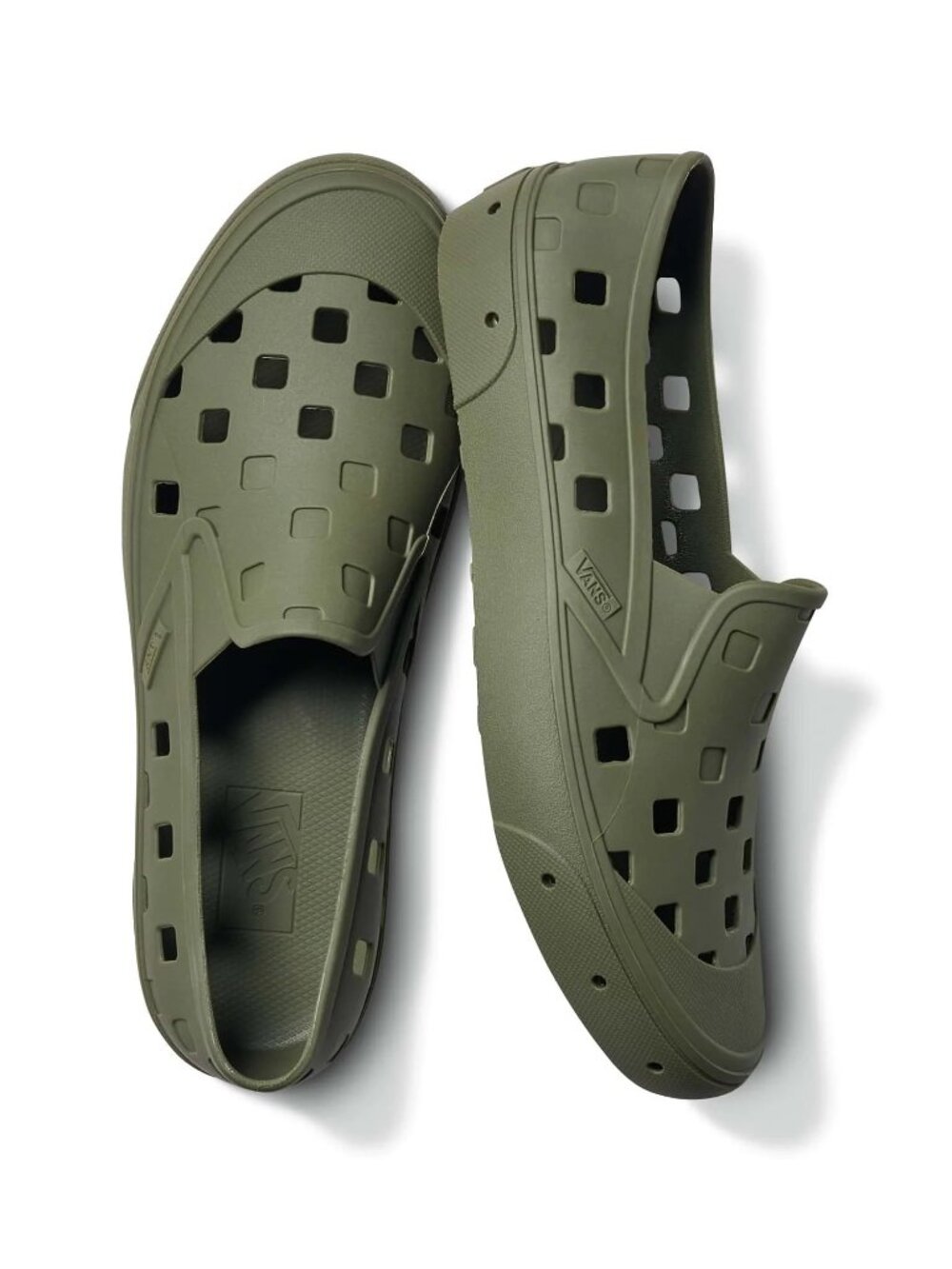 Vans Women's Dark Green Trek Rubber Cool Casual Slip-On Shoes Size 7